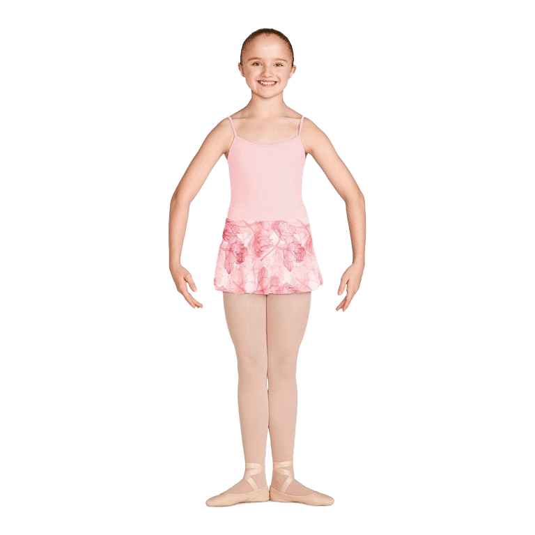 Mirella Ms 141c Kinder Ballettrock Rosa Blüten Druck 01