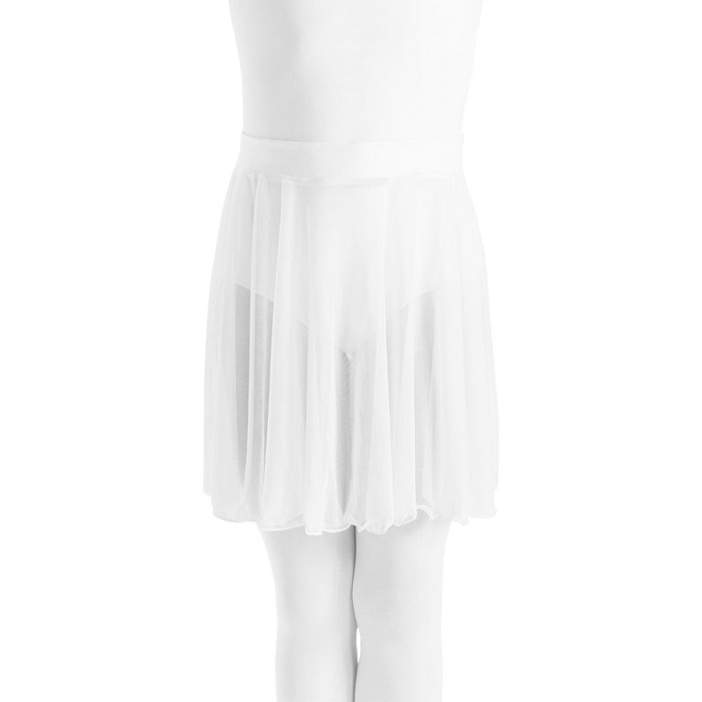 Motionwear 1000 White Chiffon Ballettrock Kinder Weiß