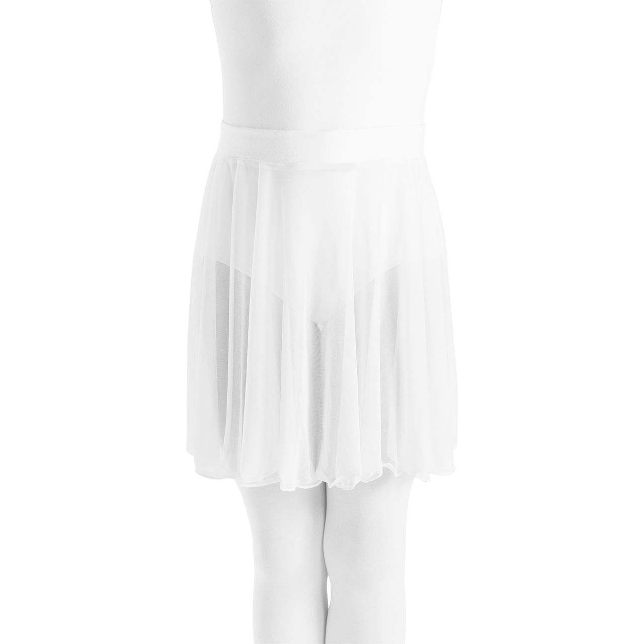 Motionwear 1000 White Chiffon Ballettrock Kinder Weiß