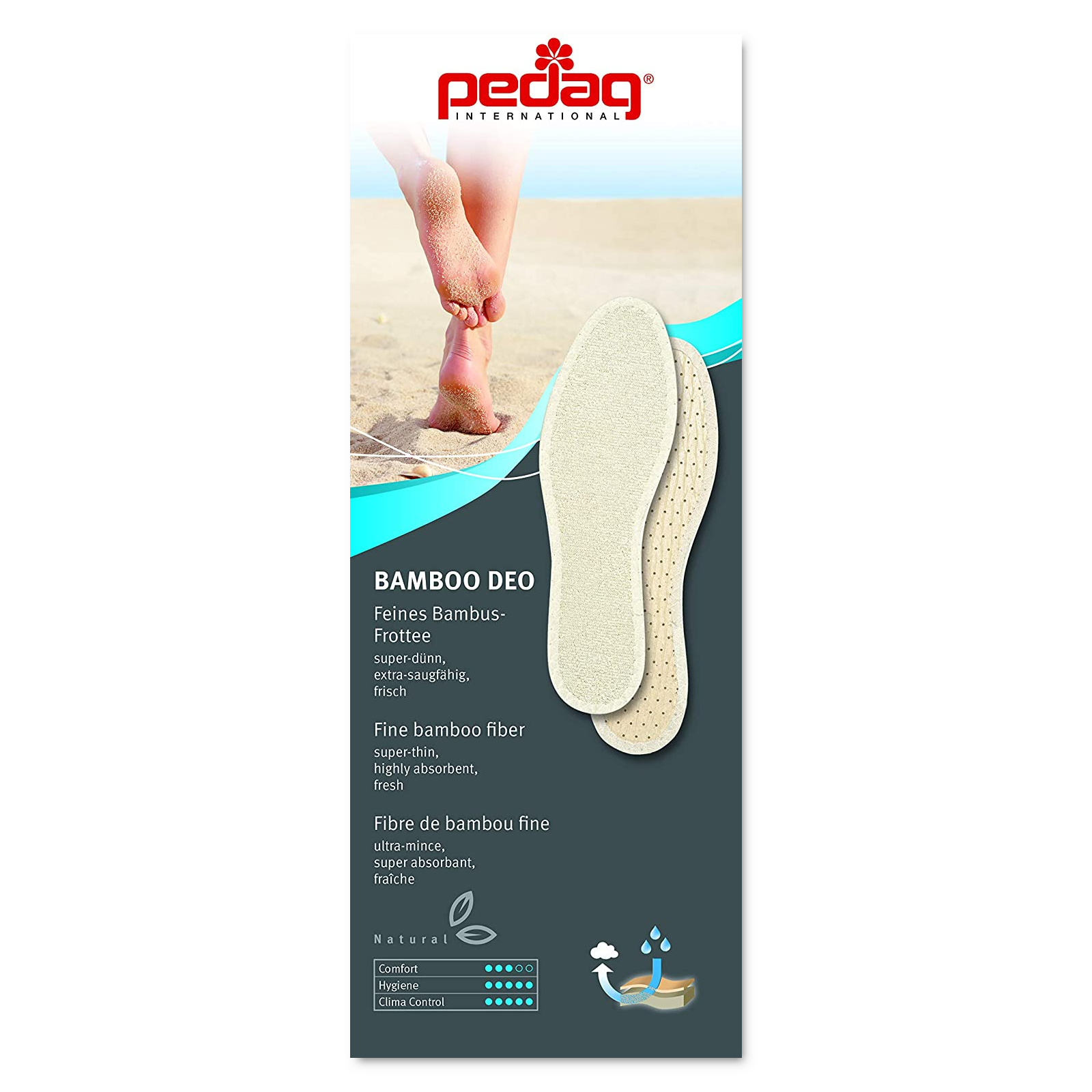 Pedag Bamboo Deo Duenne Einlegesohle Bambusfaser 02