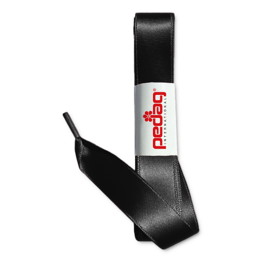 Pedag Schnuersenkel Satin 16mm Schwarz Für Genschnuerte Tanz Schuhe 100cm Länge