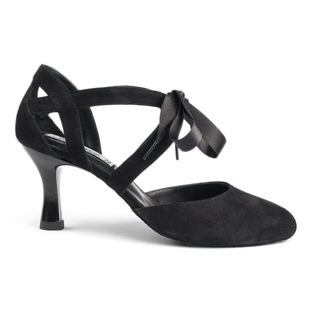 Portdance Pd125 Tanzschuhe Vorne Geschlossen Wildleder Schwarz 01