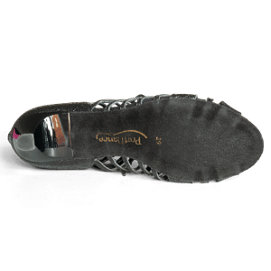Portdance Pd812 Tanz Schnürschuh Mit Glitzer Schwarz 05