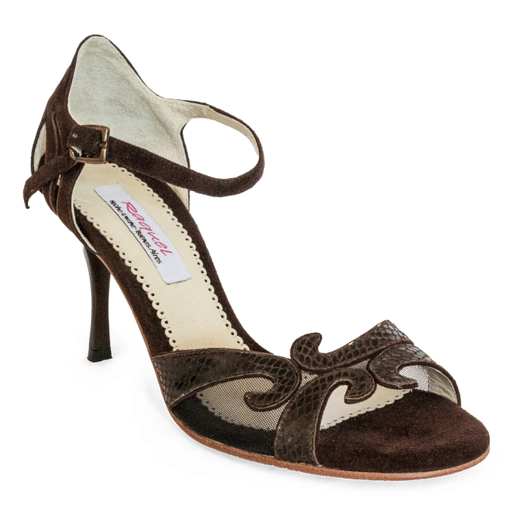 Raquel Greta Braun Tanzschuh Mit Ledersohle 01
