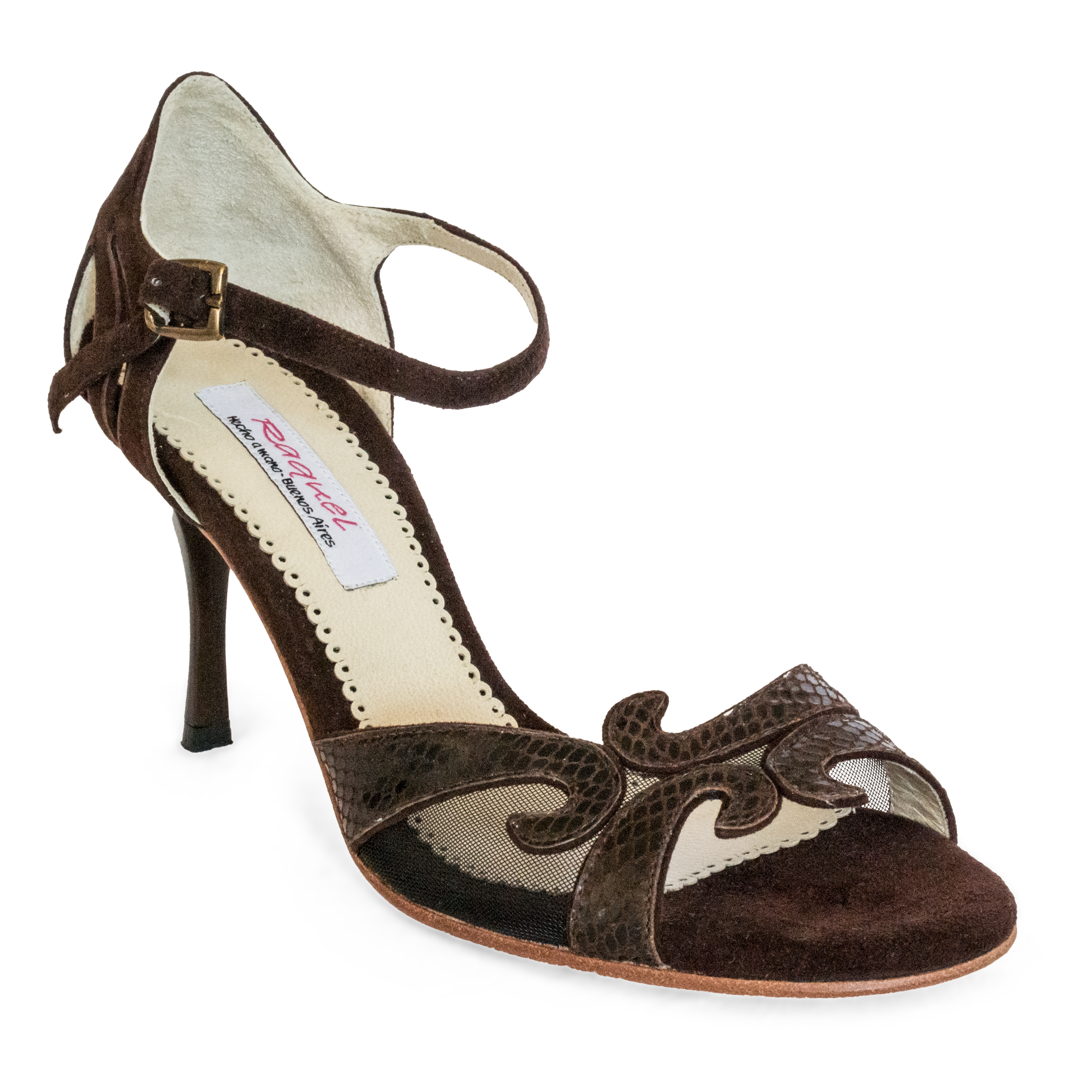 Raquel Greta Braun Tanzschuh Mit Ledersohle 01