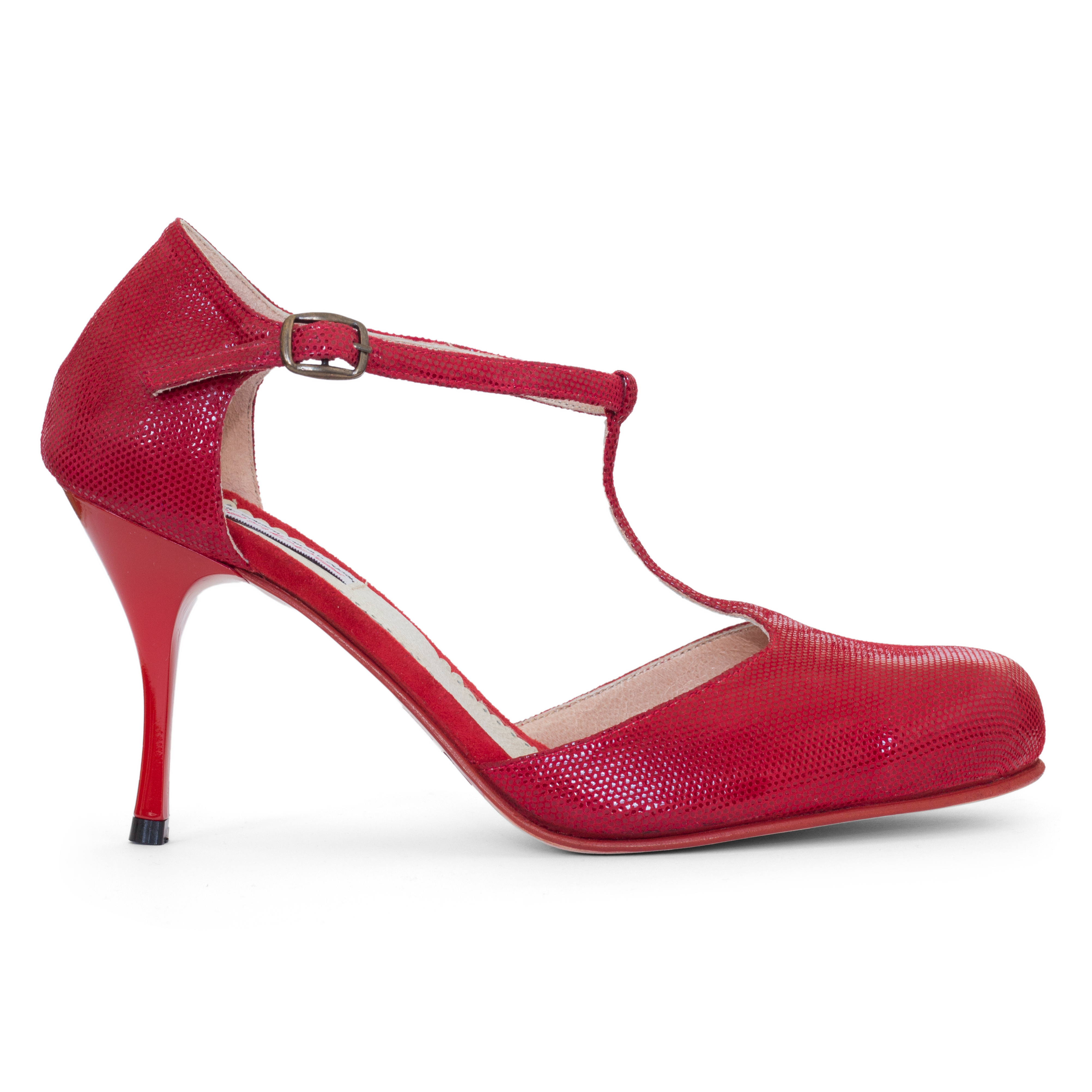 Raquel Ramona Rot Argentinischer Tanzschuh Damen Vorn Geschlossen 01