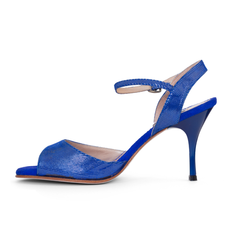 Raquel Rocila Tanzsandale Glattledersohle Blau 03