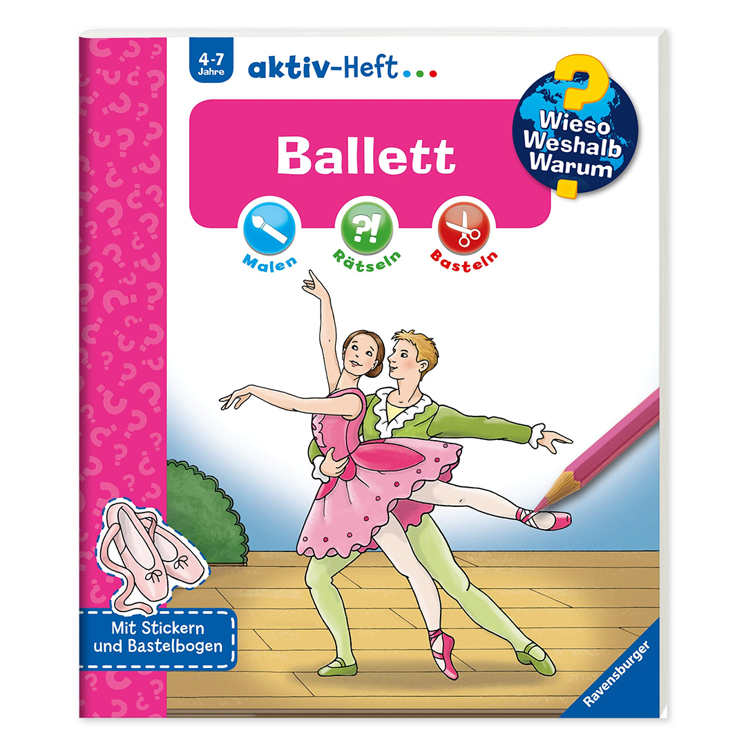 Ravensburger Aktiv Heft Ballett Mal Und Bastelbuch Für Kinder 01