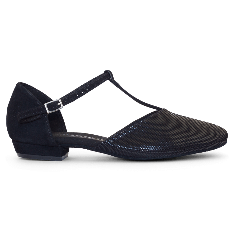 Rummos Carol Black Diva Flacher Tanzschuh Schwarzes Leder 02