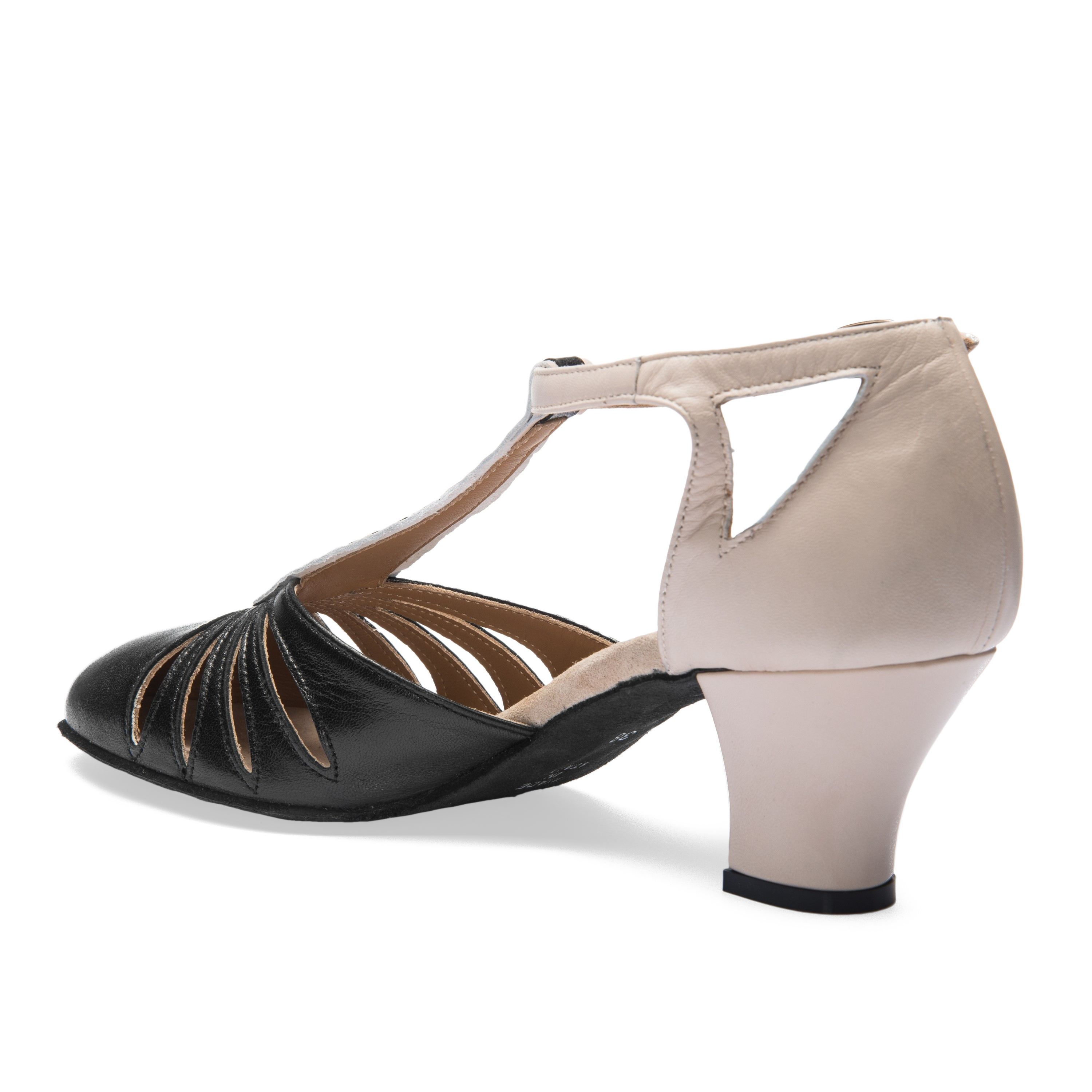 Rumpf 9210 Schwarz Beige Premium Line Vintage Damen Tanzschuh 03