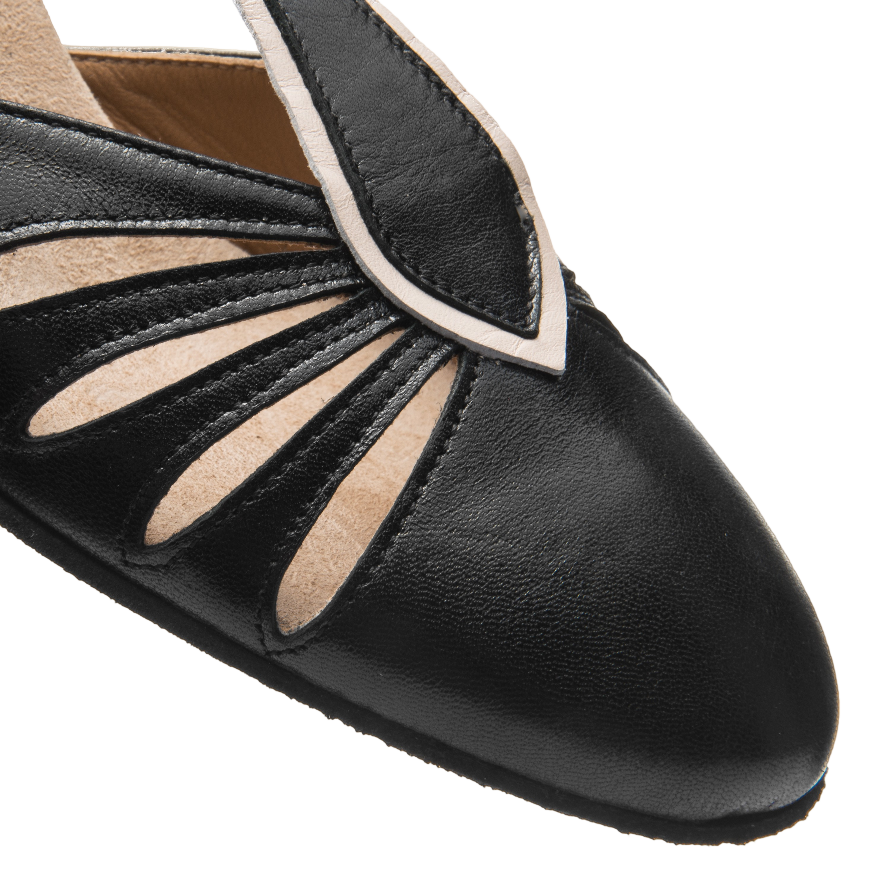 Rumpf 9210 Schwarz Beige Premium Line Vintage Damen Tanzschuh 08