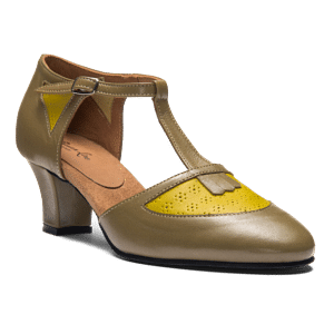 Rumpf 9230 Premium Line Waldgruen Vintage Style Tanzschuh Lochmuster 01