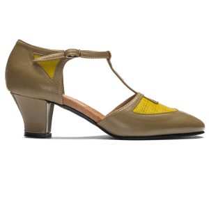 Rumpf 9230 Premium Line Waldgruen Vintage Style Tanzschuh Lochmuster 02