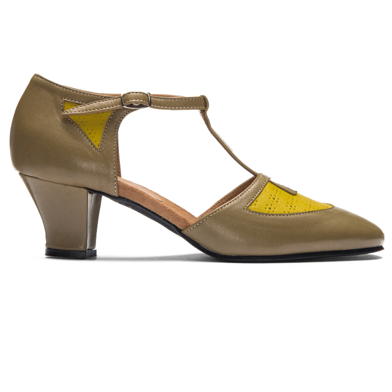 Rumpf 9230 Premium Line Waldgruen Vintage Style Tanzschuh Lochmuster 02
