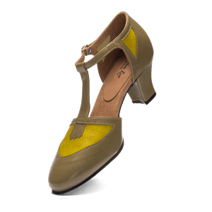 Rumpf 9230 Premium Line Waldgruen Vintage Style Tanzschuh Lochmuster 04