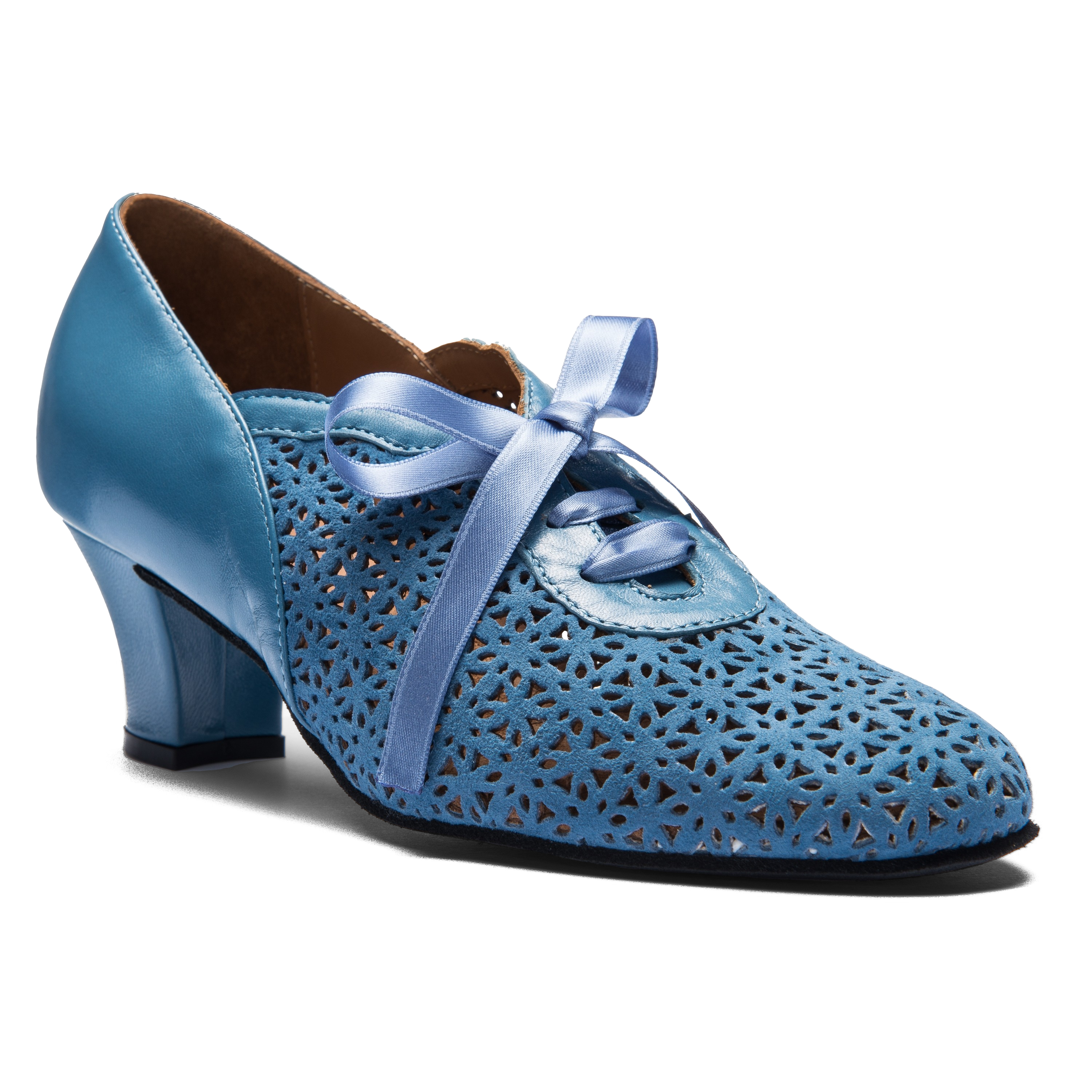 Rumpf 9231 Hellblau Damen Schnürer Mit Lochmuster 02