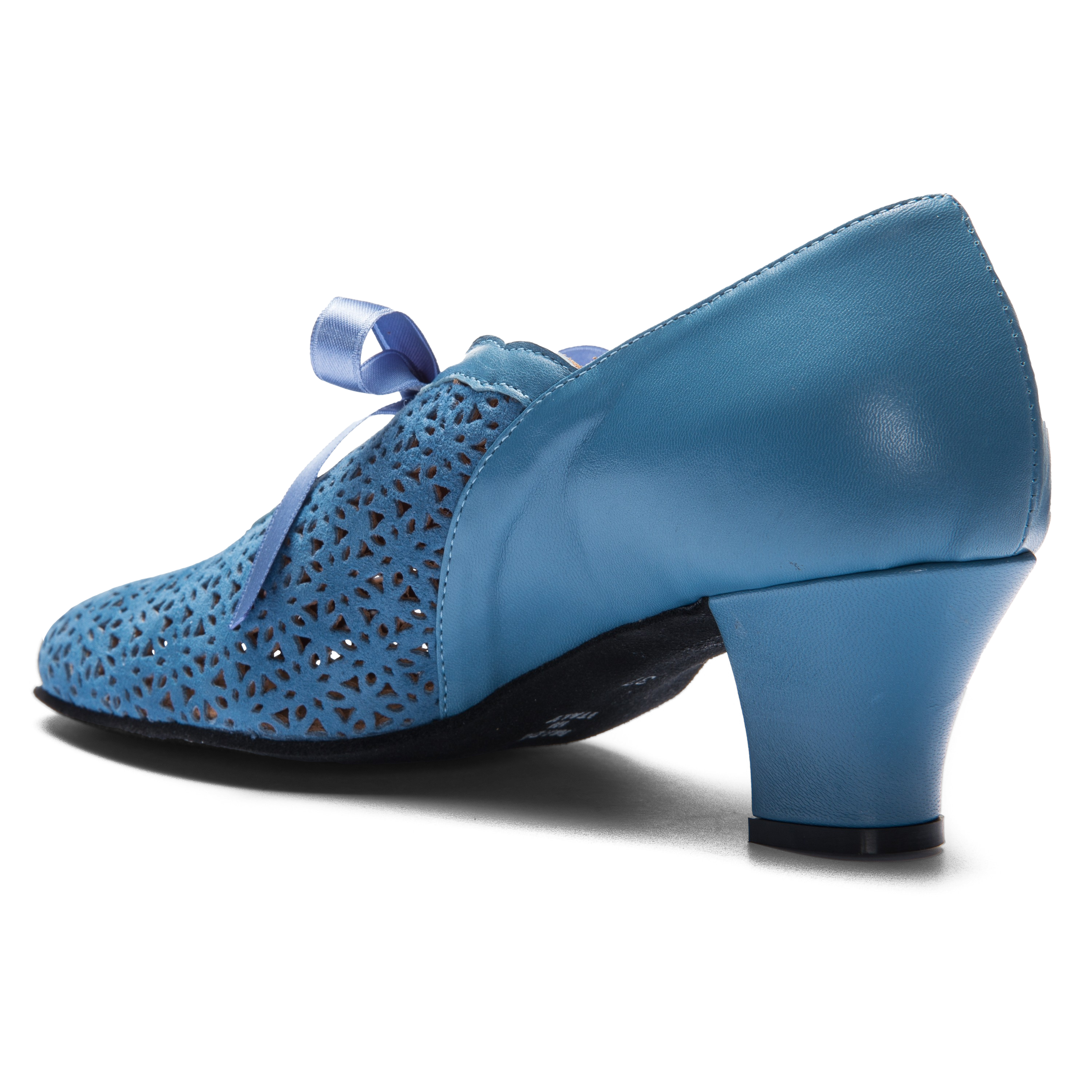 Rumpf 9231 Hellblau Damen Schnürer Mit Lochmuster 03