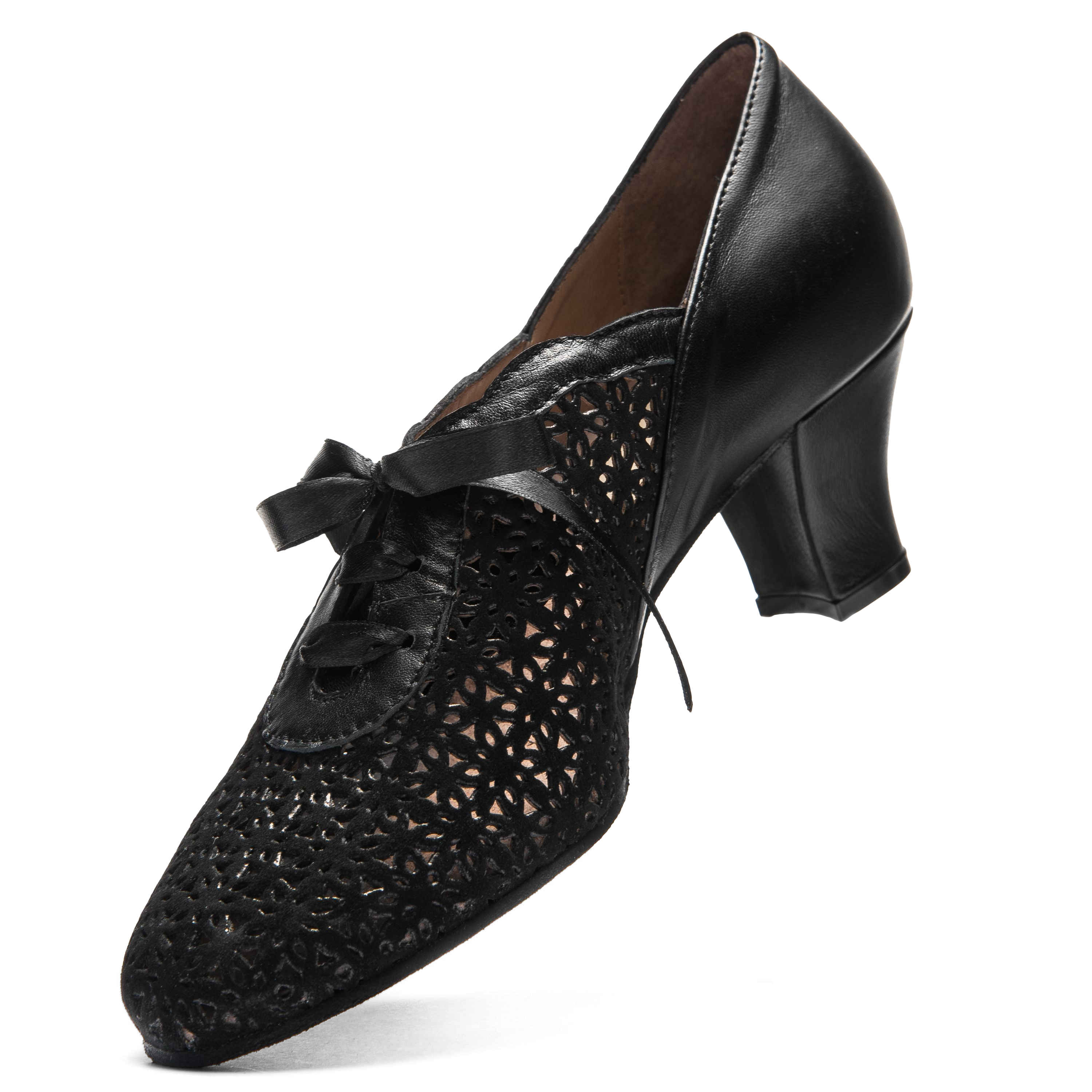 Rumpf 9231 Premium Line Schwarz Damen Tanzschuh Mit Satinschleife 04