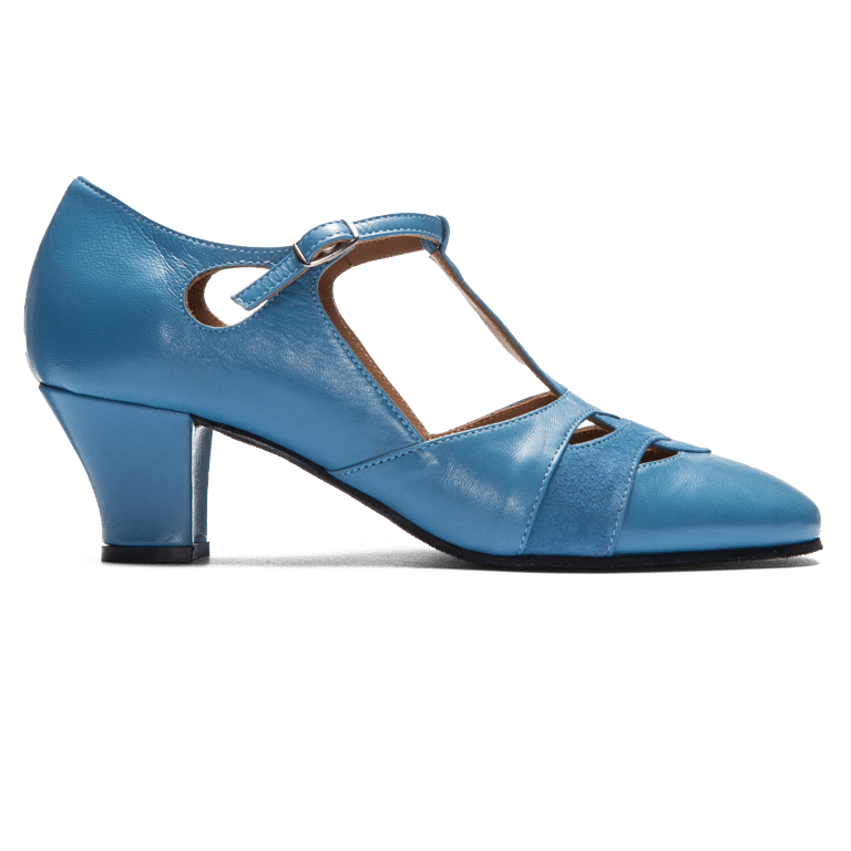 Rumpf 9233 Premium Line Hellblau Tanzschuh Mit T Riemchen Vorn Geschlossen 01