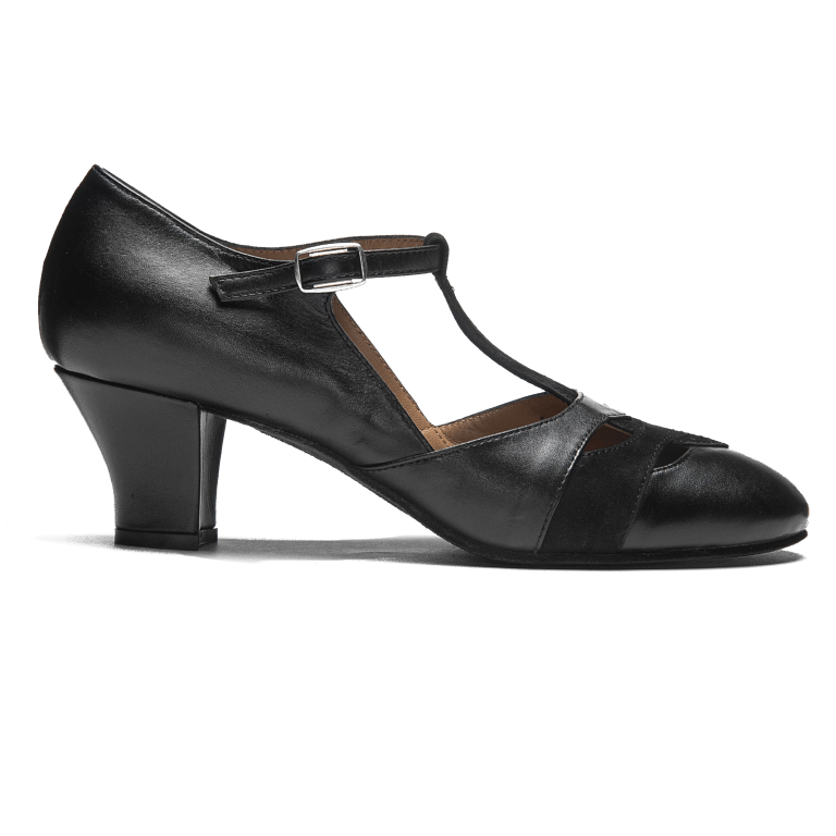 Rumpf 9233 Premium Line Schwarz Tanzschuh Mit T Strap Vorn Geschlossen 01