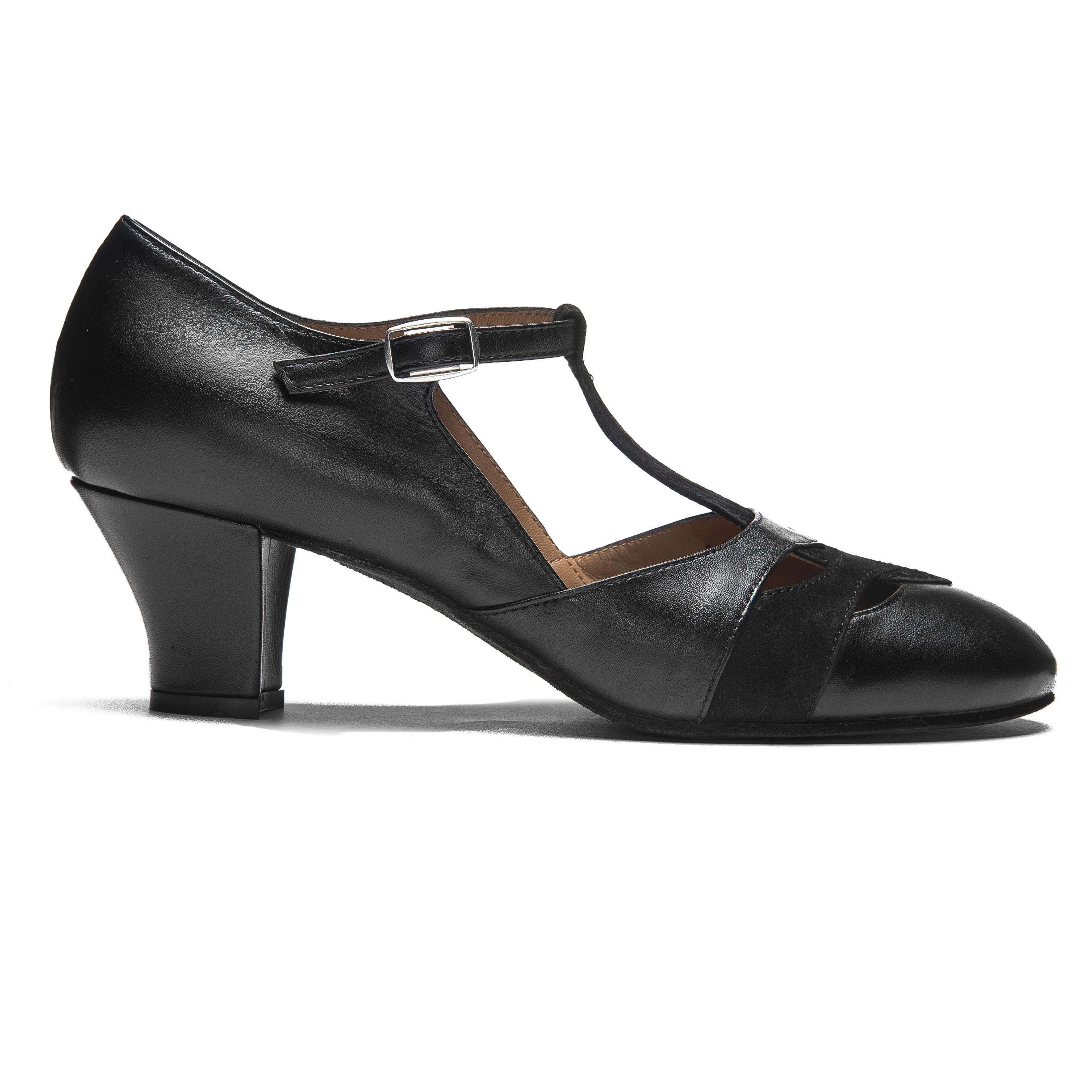 Rumpf 9233 Premium Line Schwarz Tanzschuh Mit T Strap Vorn Geschlossen 01