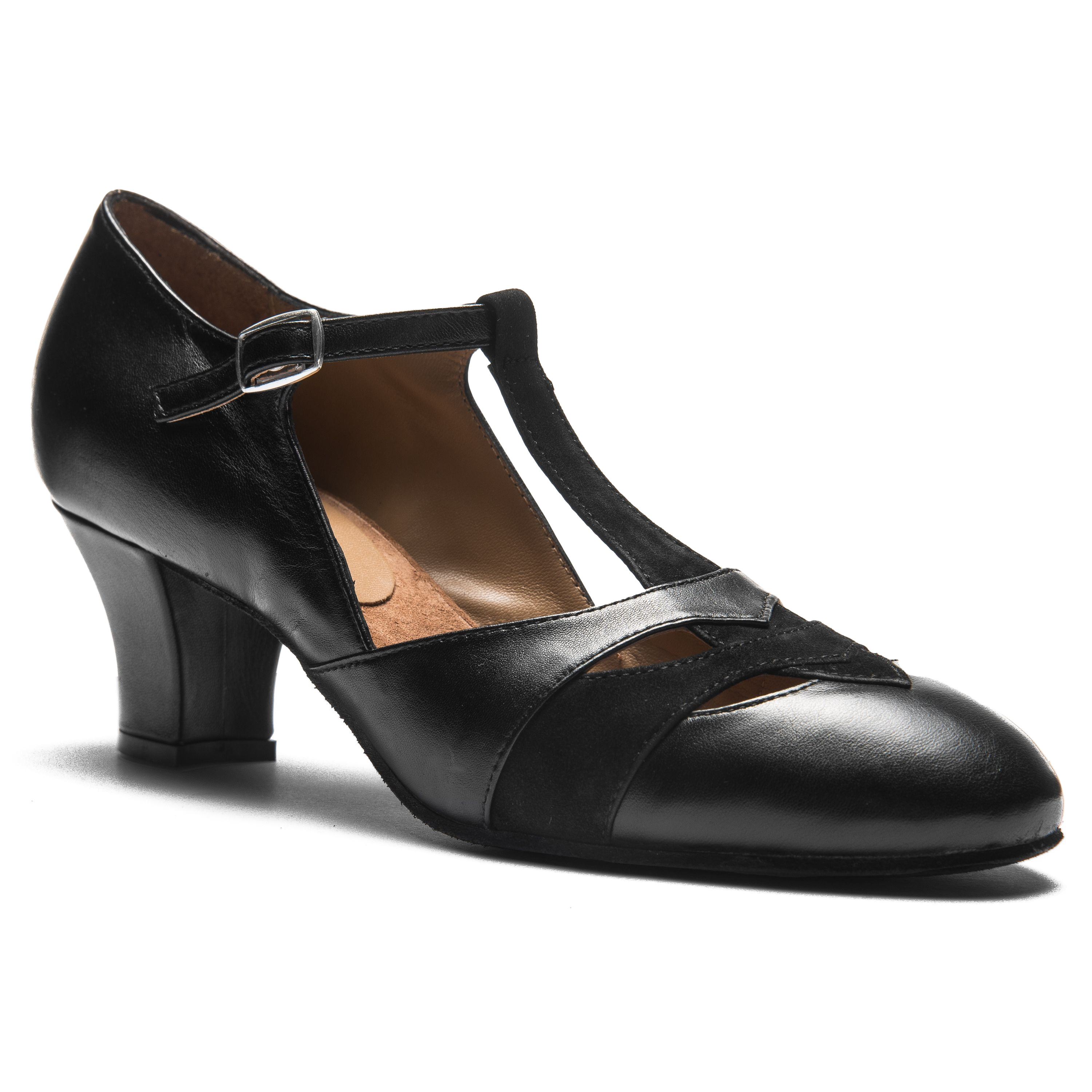 Rumpf 9233 Premium Line Schwarz Tanzschuh Mit T Strap Vorn Geschlossen 02