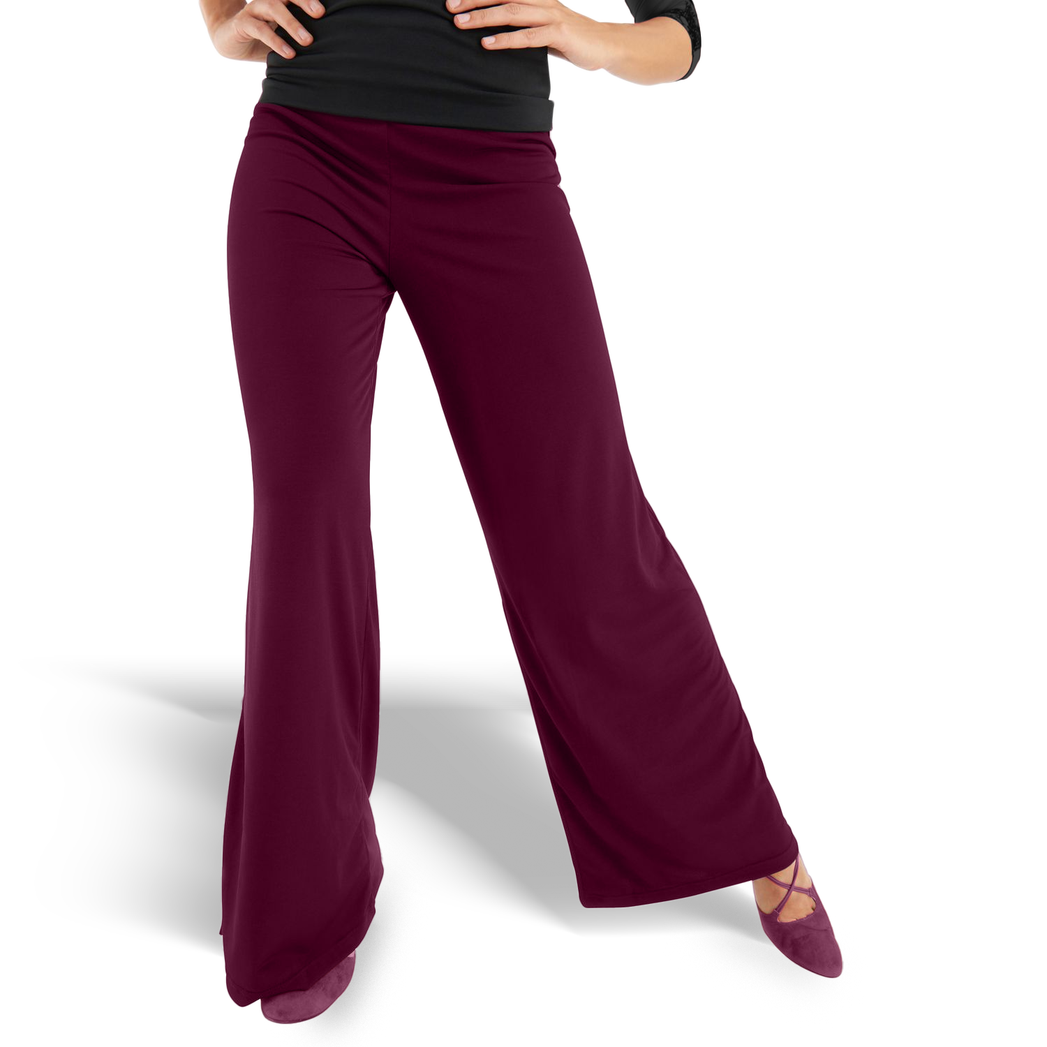 Rumpf Berlino Ru3826 Aubergine Tanzhose Für Damen Weites Bein&amp;nbsp;02