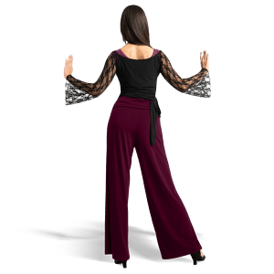 Rumpf Berlino Ru3826 Aubergine Tanzhose Für Damen Weites Bein 03