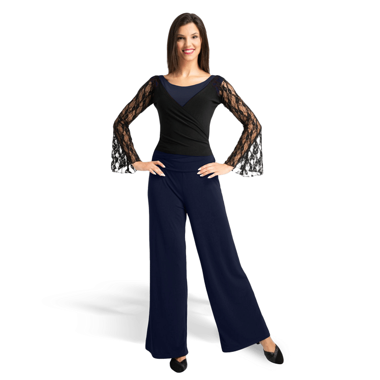 Rumpf Berlino Ru3826 Midnight Blue Weite Tanzhose Für Damen Dunkelblau 02