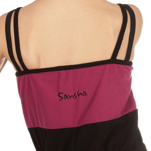 Sansha Gaby G04f Black Mulberry Aufwärm Jumpsuit Schwarz Violett 02