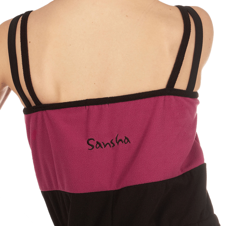 Sansha Gaby G04f Black Mulberry Aufwärm Jumpsuit Schwarz Violett 02