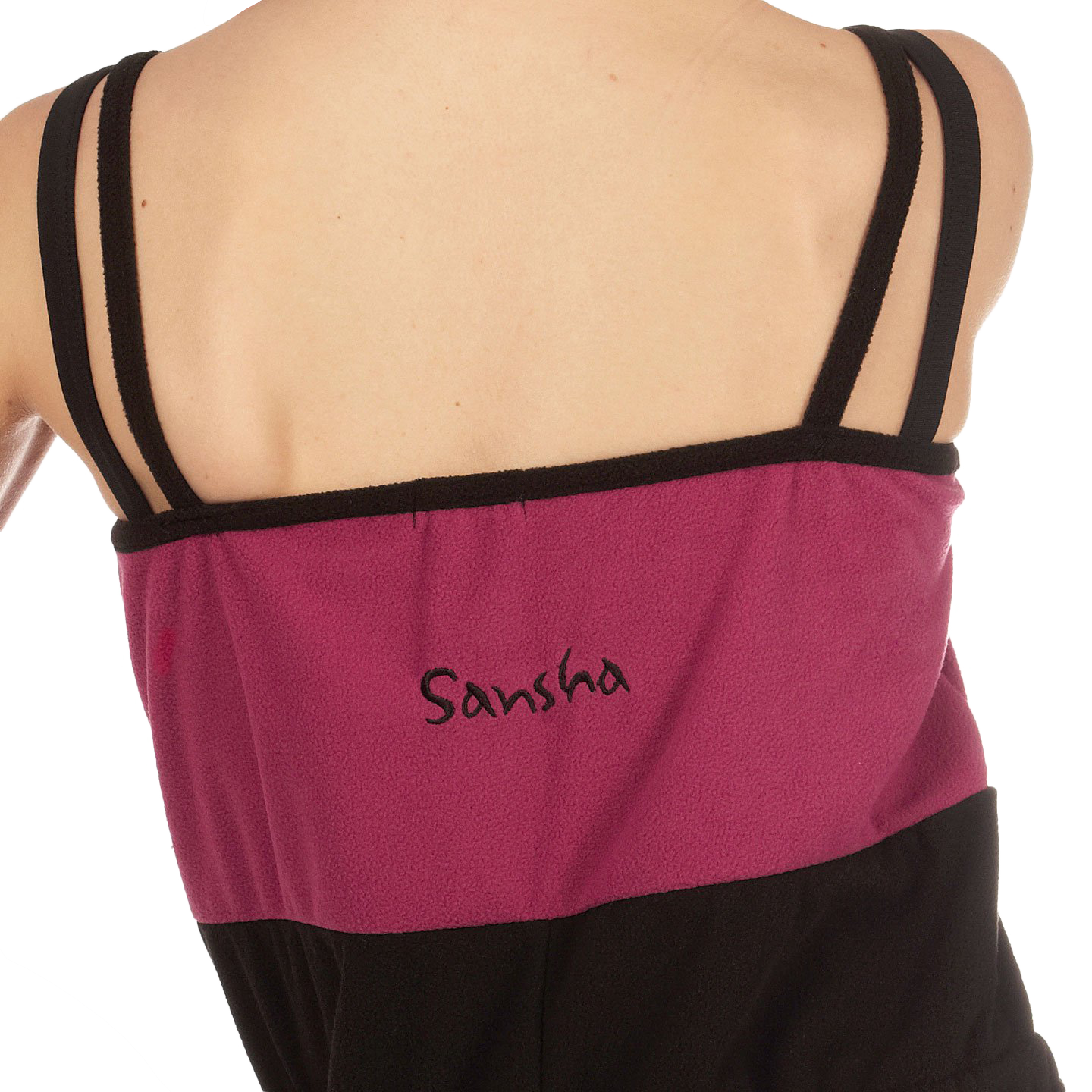 Sansha Gaby G04f Black Mulberry Aufwärm Jumpsuit Schwarz Violett 02