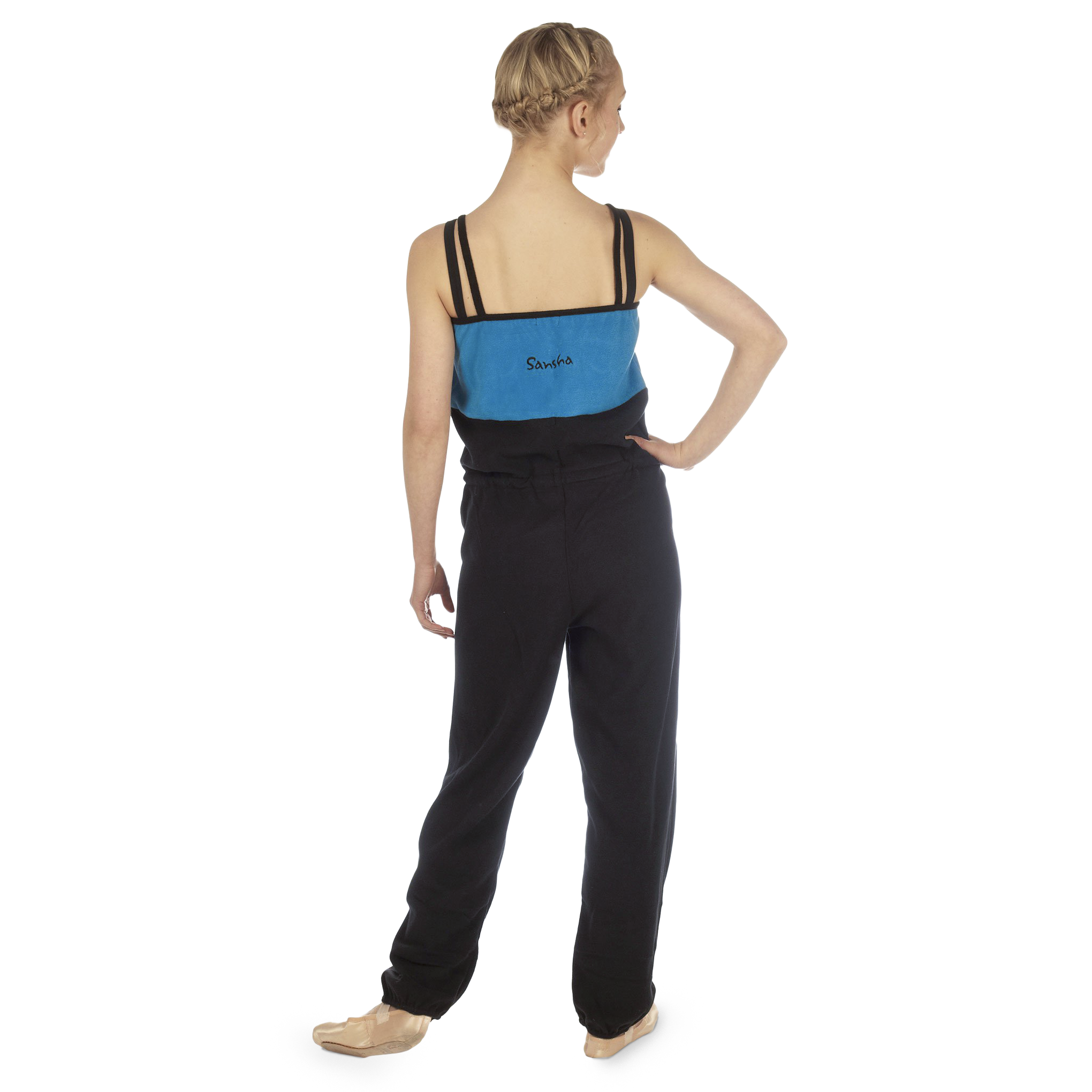 Sansha Gaby G04f Black Turquoise Ballett Wärmeanzug Schwarz Türkis 01