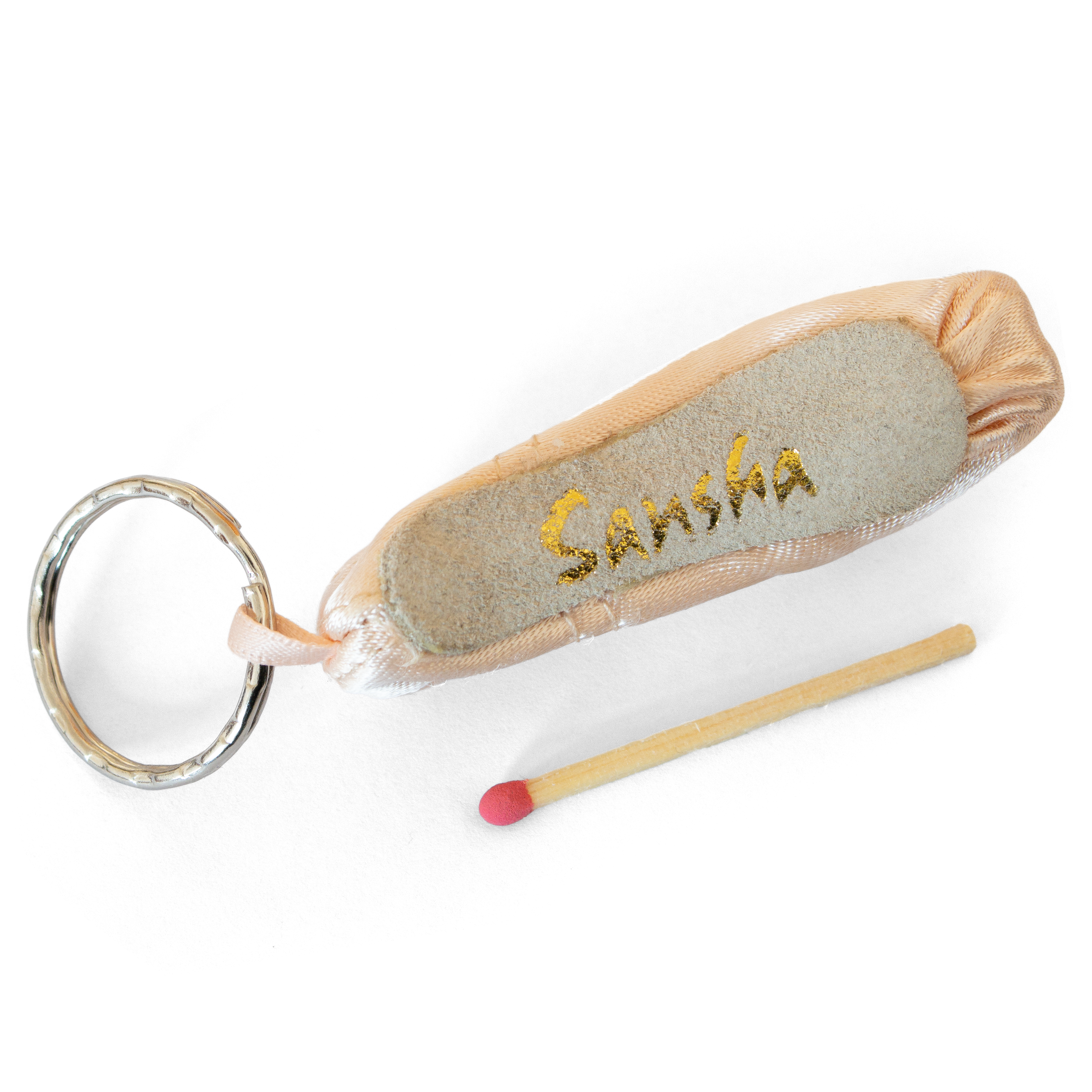 Sansha Krps Peach Spitzenschuh Schlüsselanhänger Lachsfarben 02