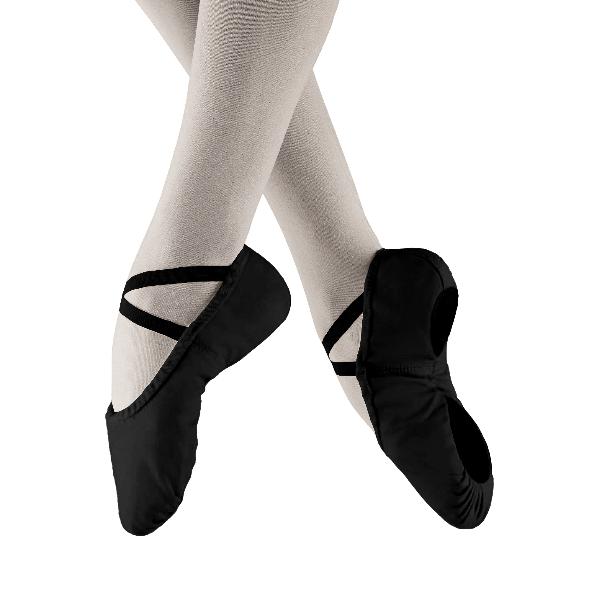 Sansha Pro1c Black Ballett Leinenschläppchen Schwarz 01