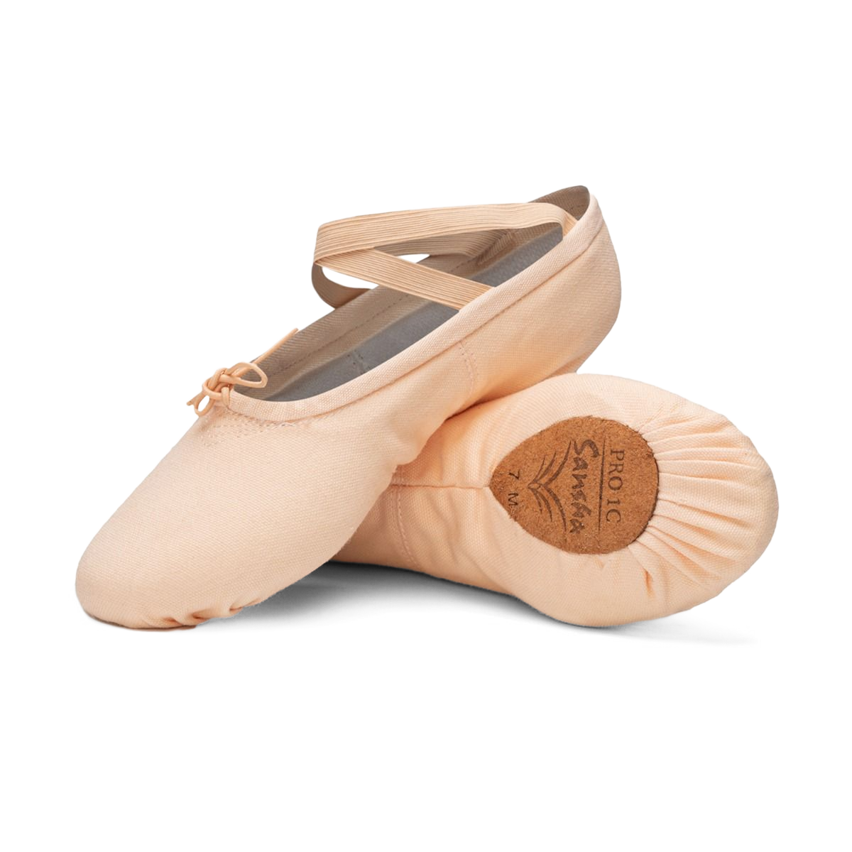 Sansha Pro1c Light Pink Leinen Schläppchen Rosa&amp;nbsp;01