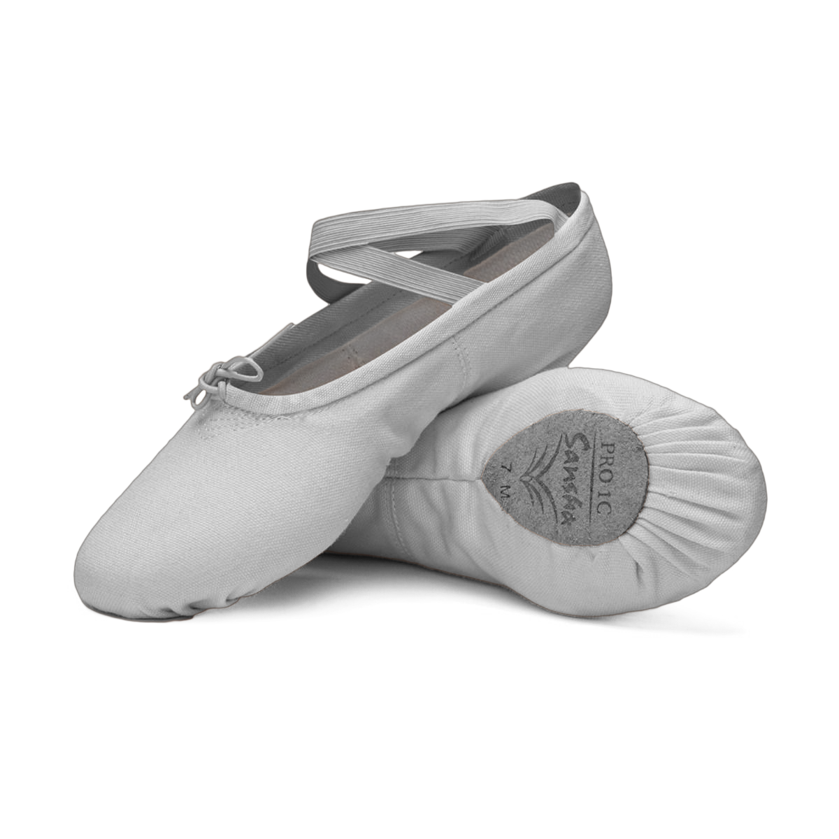 Sansha Pro1c Medium Grey Leinen Ballettschläppchen Grau&amp;nbsp;01