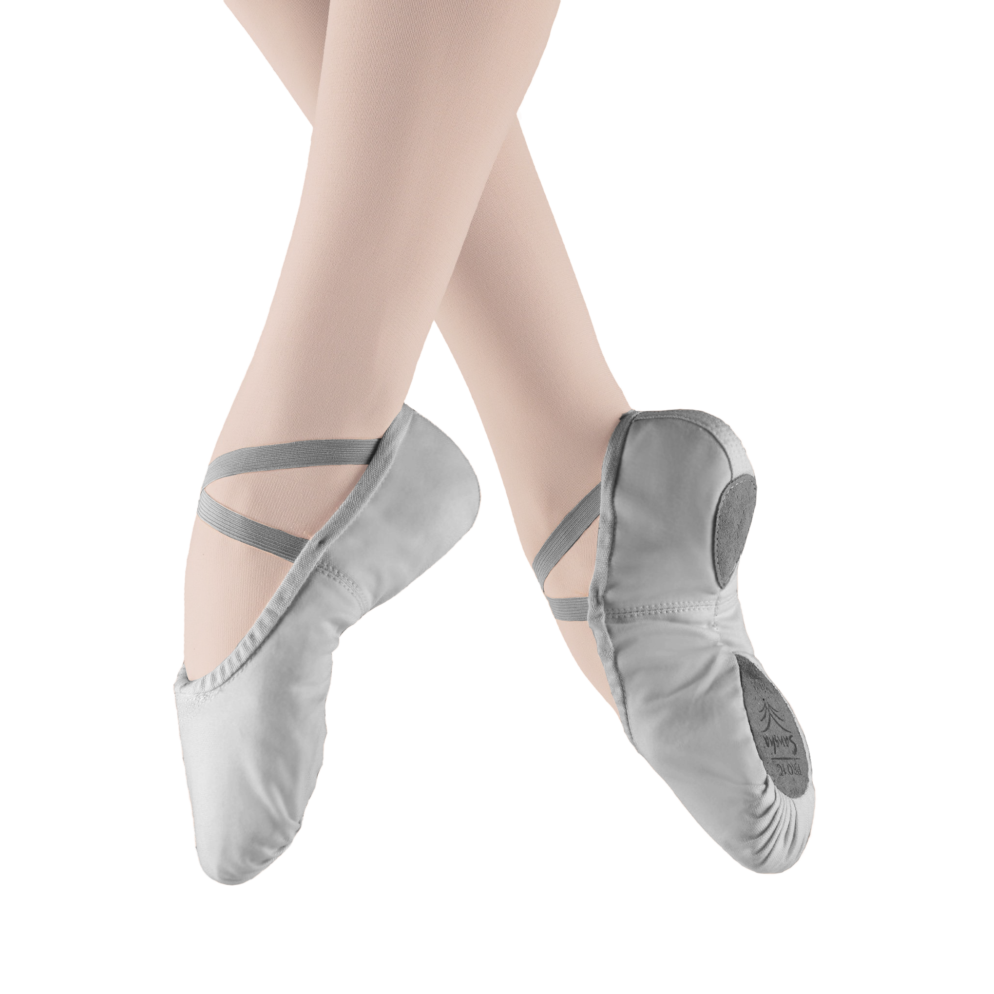 Sansha Pro1c Medium Grey Leinen Ballettschläppchen Grau&amp;nbsp;02