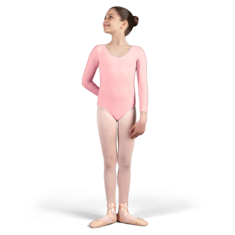 Sheddo 104c Light Pink Ballettanzug Mädchen Langarm Rosa