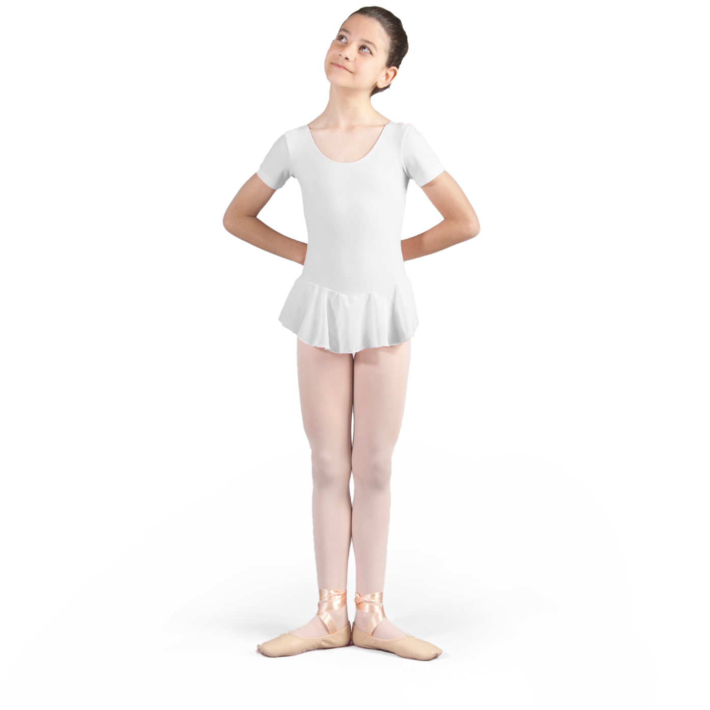 Sheddo 112c White Kurzarm Ballettkleid Für Kinder Weiß&amp;nbsp;01