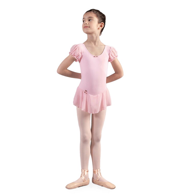 Sheddo 117c Pink Ballettkleid Kinder Puffärmel Rosa 01