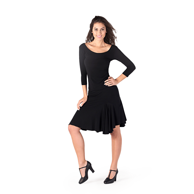 So Danca 10519 Asymmetrischer Tanzrock Schwarz 01