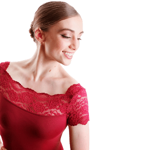 So Danca 10945 Burgundy Kurzarm Spitzenbody Dunkelrot 03