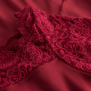 So Danca 10945 Burgundy Kurzarm Spitzenbody Dunkelrot 07