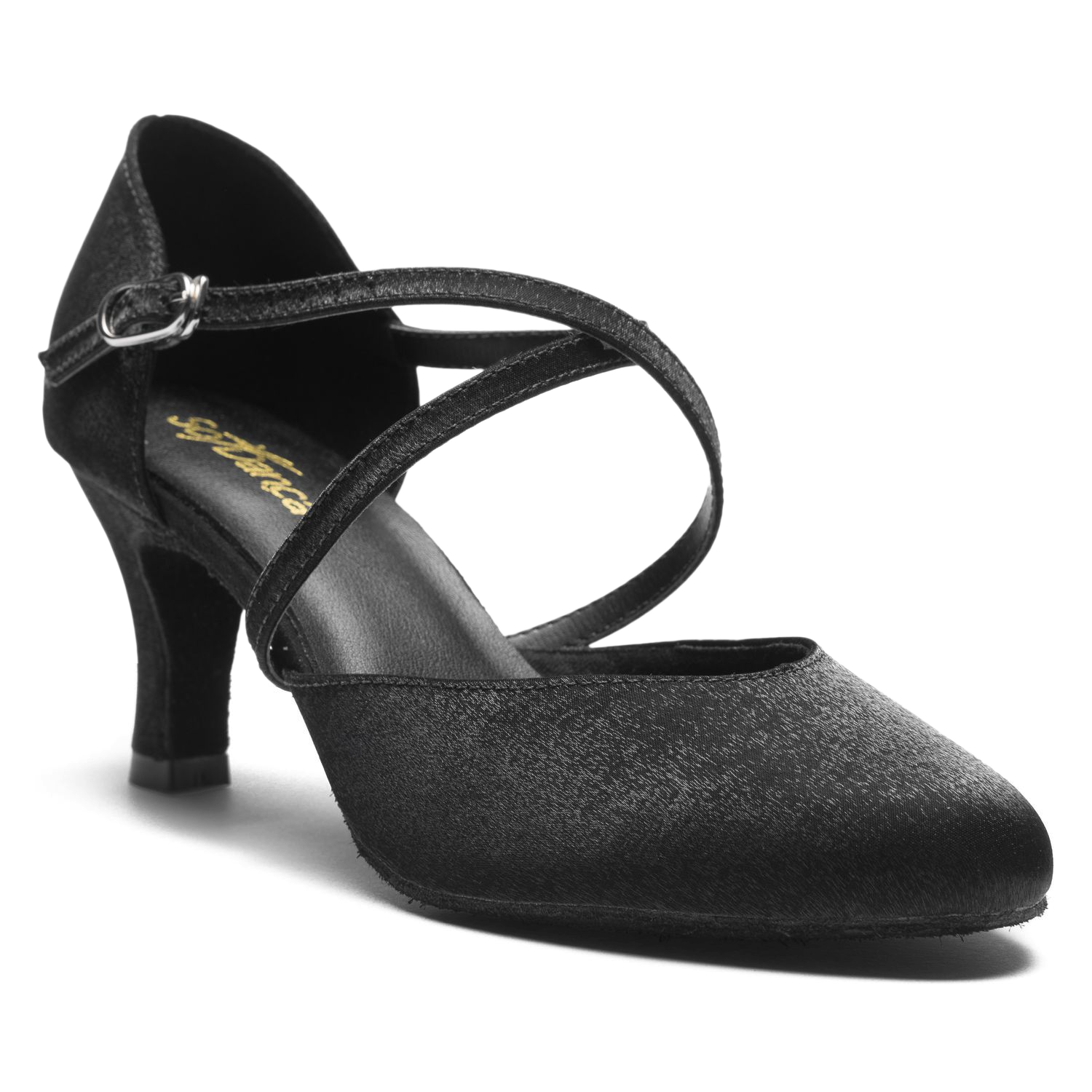 So Danca Bl156 Black Satin Tanzschuhe Schwarz 02