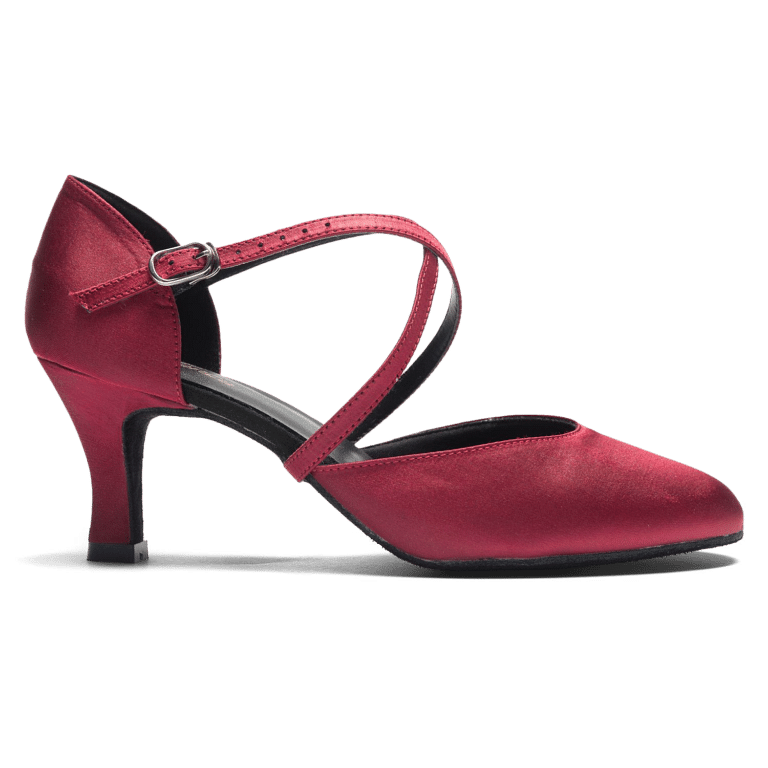 So Danca Bl156 Burgundy Tanzschuhe Aus Satin Weinrot 01