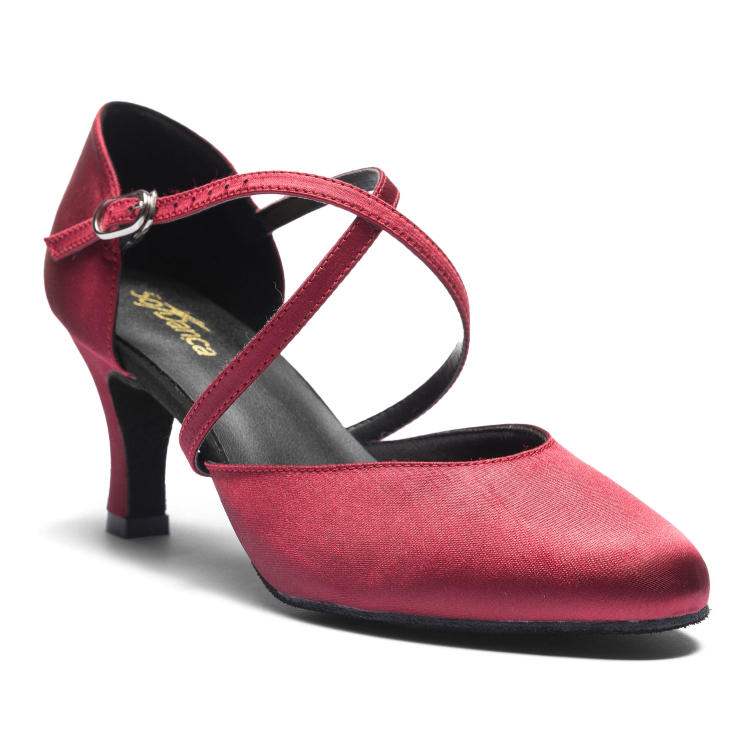 So Danca Bl156 Burgundy Tanzschuhe Aus Satin Weinrot 02
