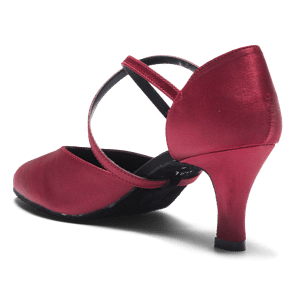 So Danca Bl156 Burgundy Tanzschuhe Aus Satin Weinrot 03