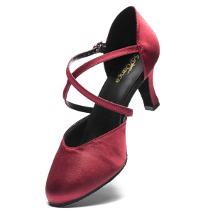 So Danca Bl156 Burgundy Tanzschuhe Aus Satin Weinrot 04