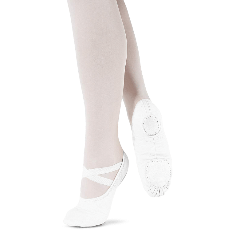 So Danca Sd16 White Leinen Ballettschläppchen Weiß 01